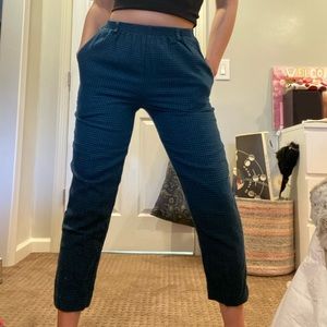 Plaid Straight Leg Dress Pants